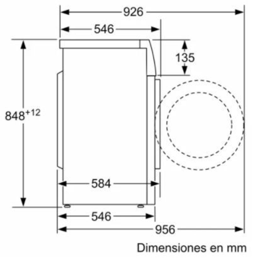 Lavadora Carga Frontal BALAY 3TS883BE Blanco 8KG 1000RPM