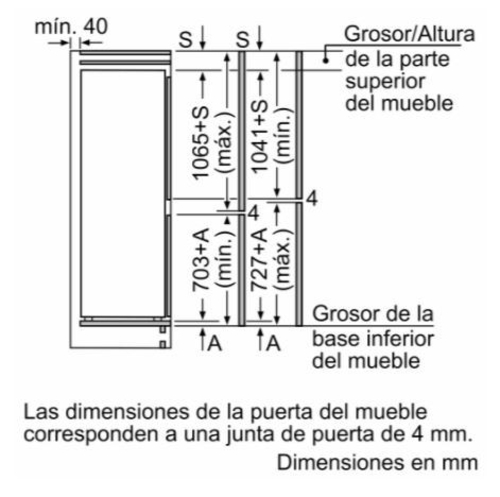 Frigorífico Combi SIEMENS KI86FPDD0 Integrable