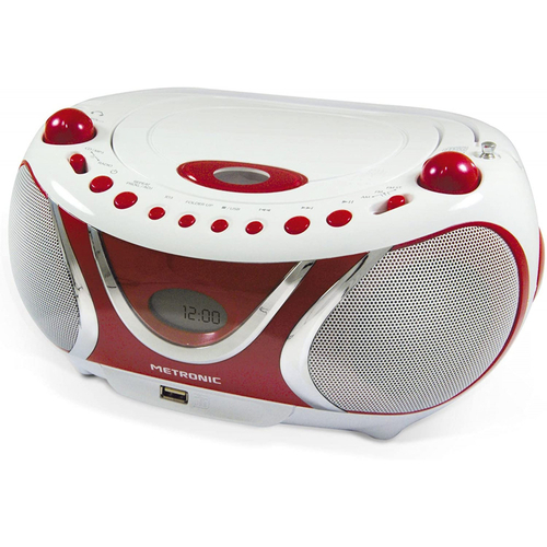 Radio CD/FM Metronic 477117 Cherry LCD Estéreo 2W
