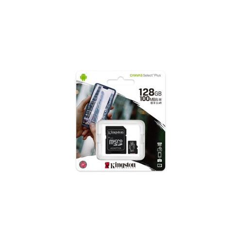 MicroSD Kingston CANVAS SELECT PLUS 128GB + Adaptador SD
