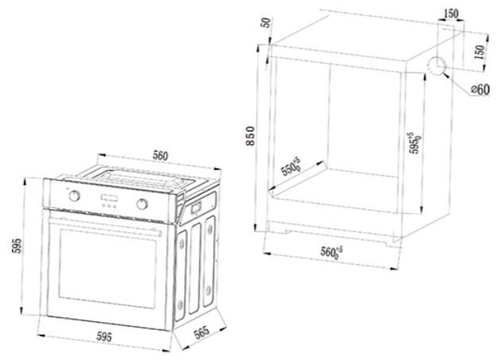 Horno Convencional KROMSLINE KHCR-205-W-S Cristal Blanco 70L