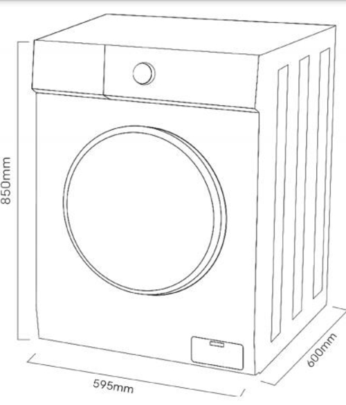 Lavadora Carga Frontal KROMSLINE KLA-E-919-WBK Blanco 9KG 1400RPM