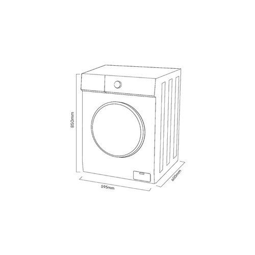 Lavadora Carga Frontal KROMSLINE KLA-E-816-IX INOX 8KG 1400RPM