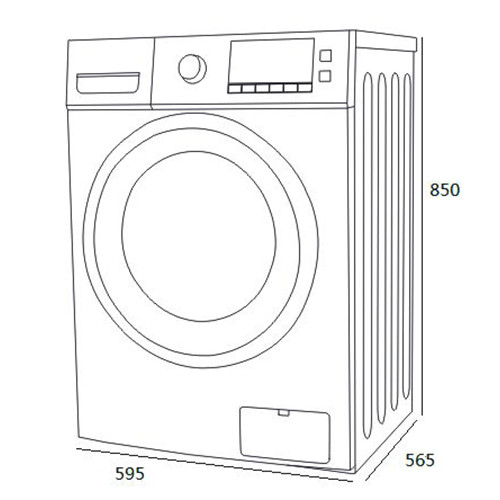 Lavadora Carga Frontal KROMSLINE KLA-TOP-85-FBK-PBK Blanco 8KG 1400RPM