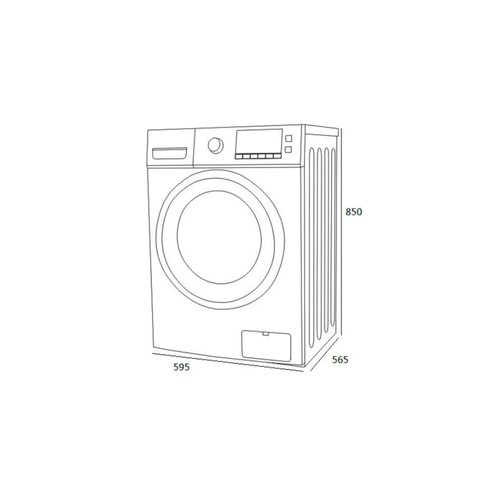 Lavadora Carga Frontal KROMSLINE KLA-TOP-88-FIX-PBK Blanco 8KG 1400RPM