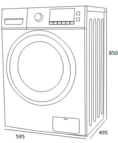 Lavadora Carga Frontal KROMSLINE KLA-TOP-IX-700-FIX INOX 7KG 1400RPM