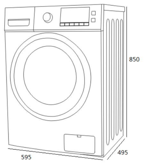 Lavadora Carga Frontal KROMSLINE KLA-TOP-IX-750-FBK INOX 7KG 1400RPM