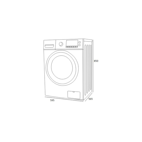 Lavadora Carga Frontal KROMSLINE KLA-TOP-IX-850-FBK INOX 8KG 1400RPM
