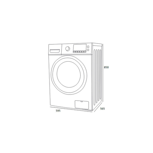 Lavadora Carga Frontal KROMSLINE KLA-TOP-IX-900-FBK INOX 9KG 1400RPM