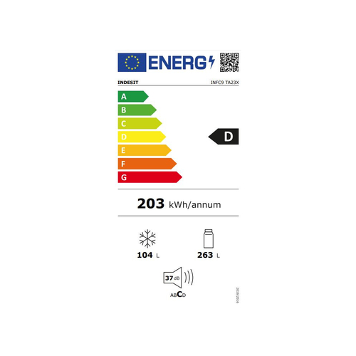 Frigorífico Combi INDESIT  INFC9 TA23X INOX