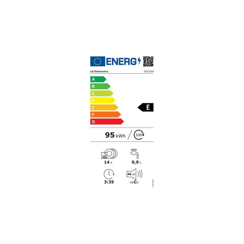 Lavavajillas 60CM LG DF222FP INOX 14 Servicios