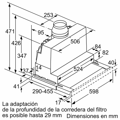 Campana Extraíble BOSCH DFS067A51 Inox 60CM
