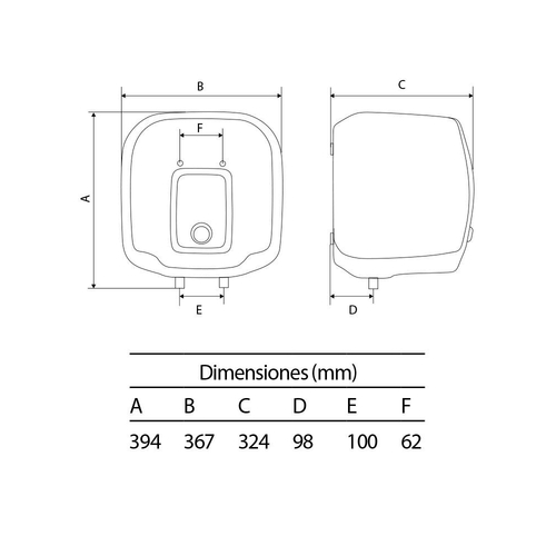 Termo Eléctrico EDESA MINI 15 15L