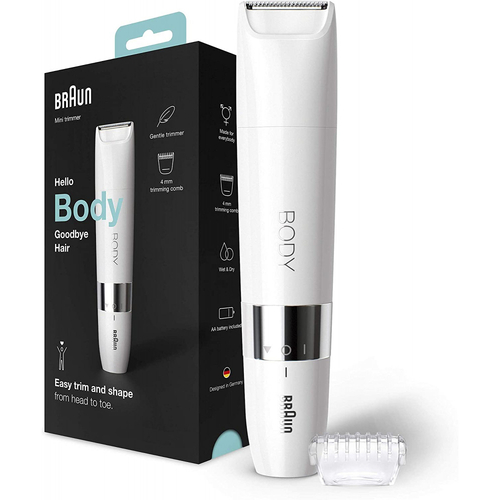 Depiladora BRAUN BODYGROOM BS-1000 Blanco Pilas AA