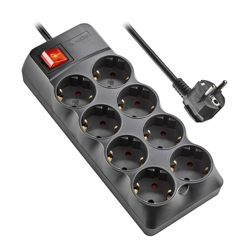 Regleta NGS SURGE POLE 800 Negro 1.5M