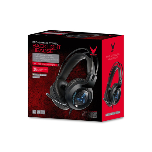 Omega VH8020 HI-FI - Auriculares Gaming LED Micrófono