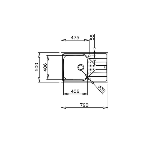 Teka UNIVERSE 50 T-XP 1C 1E MAX - Fregadero
