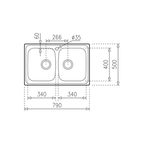 Teka UNIVERSE 80 T-XP 2C - Fregadero 80CM
