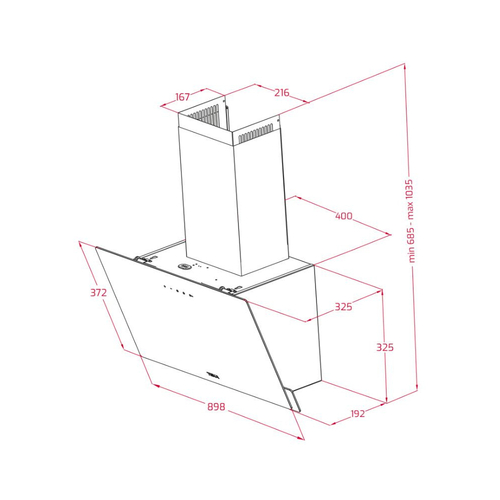 Campana Decorativa TEKA DVN 97050 TTC BK Negro 90CM