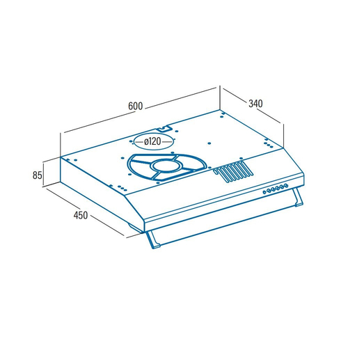 Campana Convencional CATA LF-2060 WH Blanco  60cm