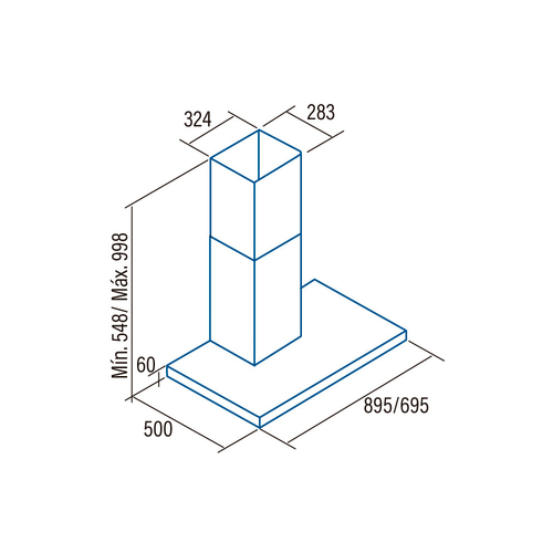 Campana Decorativa CATA Legend 9000 XGBK Negro  90CM