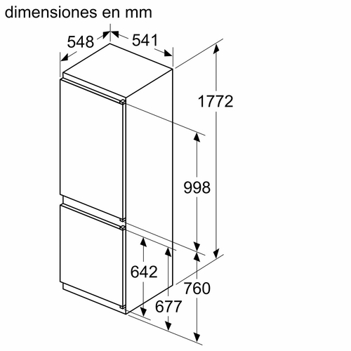Frigorífico Combi BALAY 3KIE734F Integrable