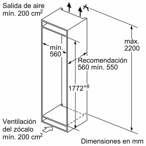 Frigorífico Combi BALAY 3KIE734F Integrable