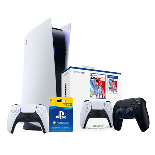 PS5 Standard + NBA 2K22 + Mando + Tarjeta PS Plus - Consola