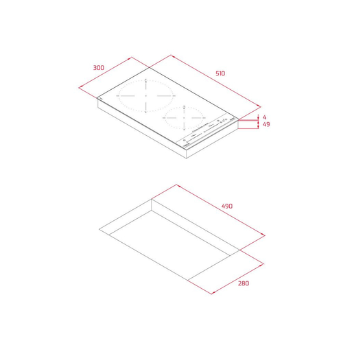 Vitrocerámica de Inducción TEKA IZC 32310 MSP cristal negro  30cm