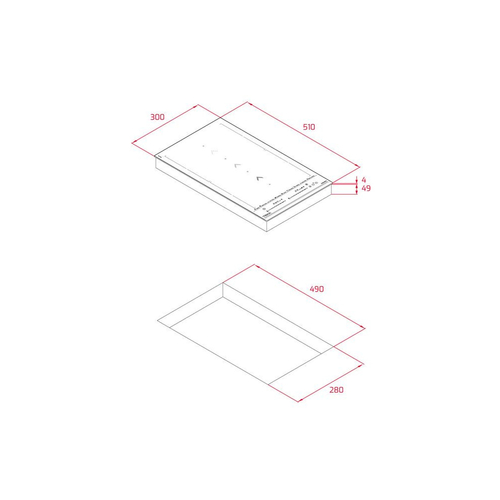 Vitrocerámica de Inducción TEKA  IZS 34700 MST cristal negro  30cm