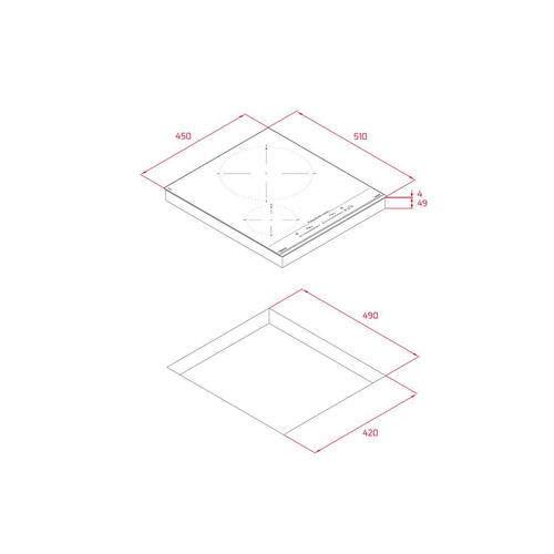 Vitrocerámica de Inducción TEKA IZC 42400 MSP cristal negro  45cm