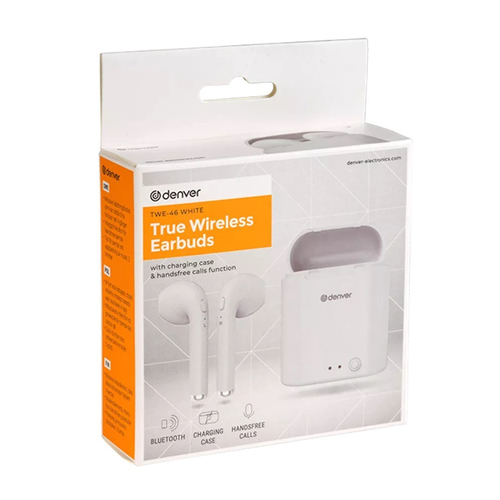 Auricular Inalámbrico DENVER TWE-46 Blanco Sin cable