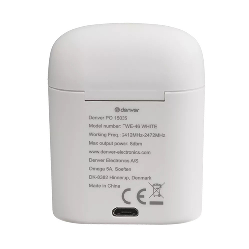 Auricular Inalámbrico DENVER TWE-46 Blanco Sin cable