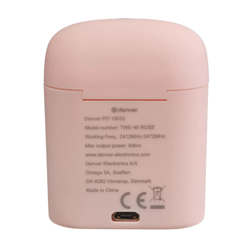 Auricular Inalámbrico DENVER TWE-46 Rosa Sin cable