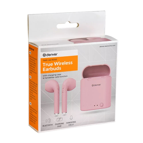 Auricular Inalámbrico DENVER TWE-46 Rosa Sin cable