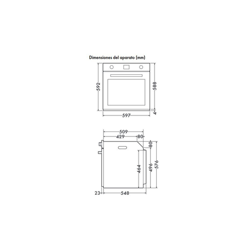 Smeg SF6300TVX - Horno Termoventilado 70L