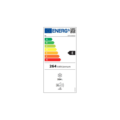 Congelador Vertical LG GFT41SWGSZ Blanco NoFrost