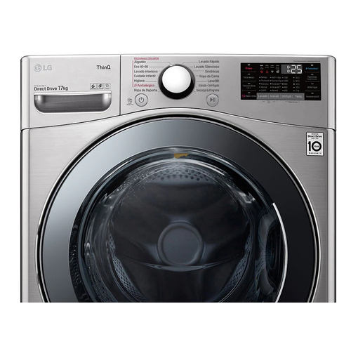 Lavadora Carga Frontal LG F1P1CY2T  INOX  17KG 1100RPM