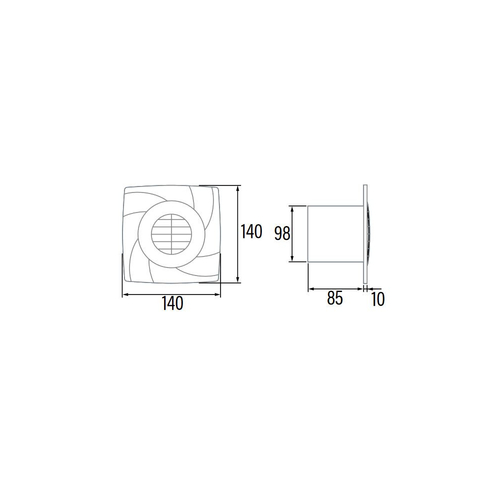 Cata B-10 PLUS - Extractor de Baño