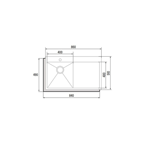 Cata CBS-1 40-40 D R10 - Fregadero 1 Escurridor