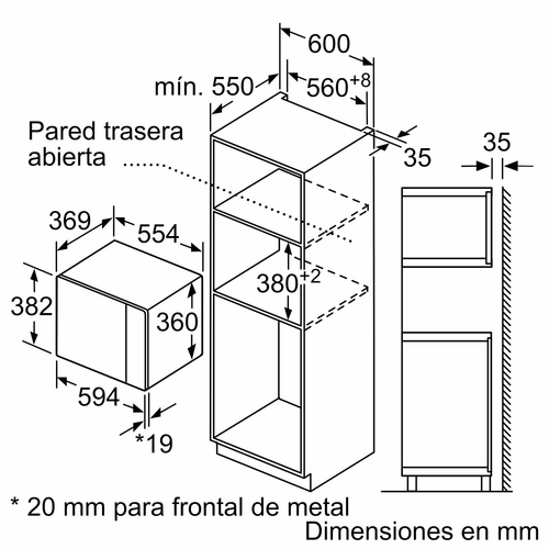 Microondas BALAY 3CG5175N2 Integrado Negro 25L 900W