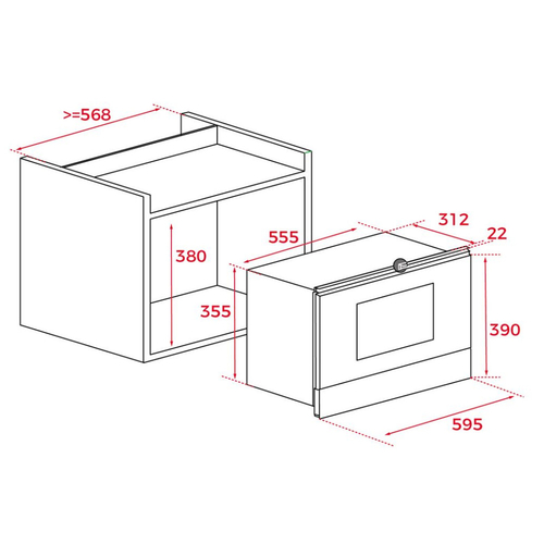 Microondas TEKA ML 82 Infinity G1 Negro 22L 850W