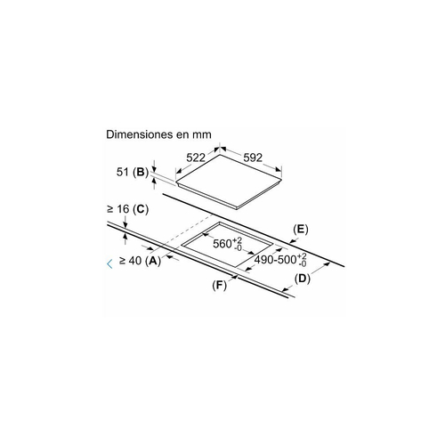 Vitrocerámica de Inducción BOSCH PUC611BB5E Negro  60cm