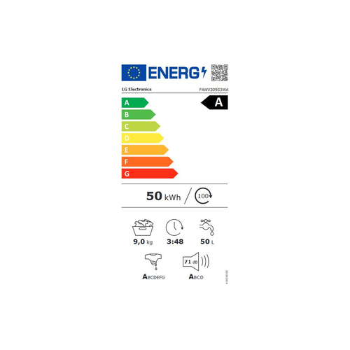 Lavadora Carga Frontal LG  F4WV309S3WA BLANCO 9KG 1400RPM
