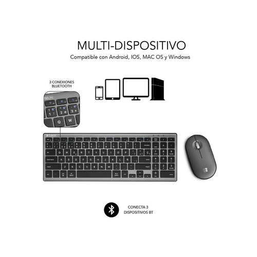 Teclado SUBBLIM PURE COMBO Gris