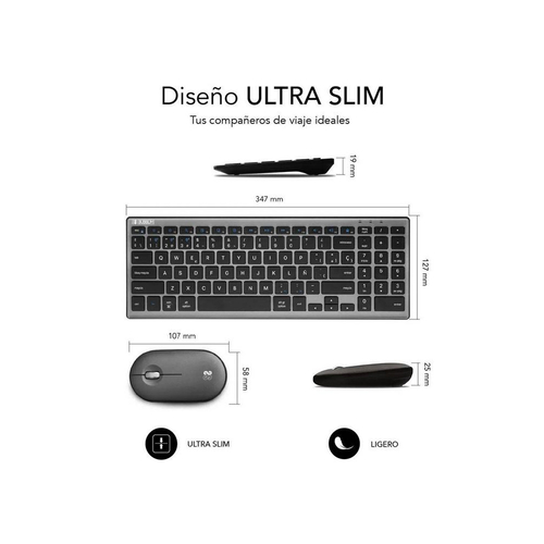 Teclado SUBBLIM PURE COMBO Gris
