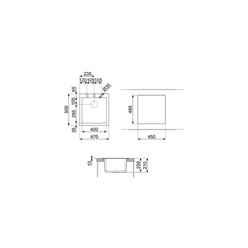 Smeg VZ45CT - Fregadero 1 Seno 45CM Cemento