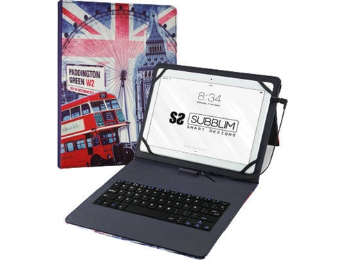 Funda Tablet SUBBLIM KEYTAB PRO USB 10.1'' England