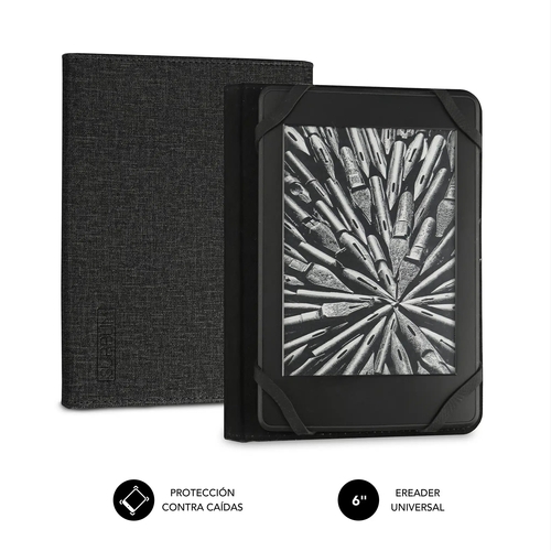 Funda Libro Electrónico SUBBLIM Clever EBOOK Case 6? Negro