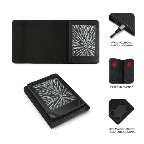 Funda Libro Electrónico SUBBLIM Clever EBOOK Case 6? Negro